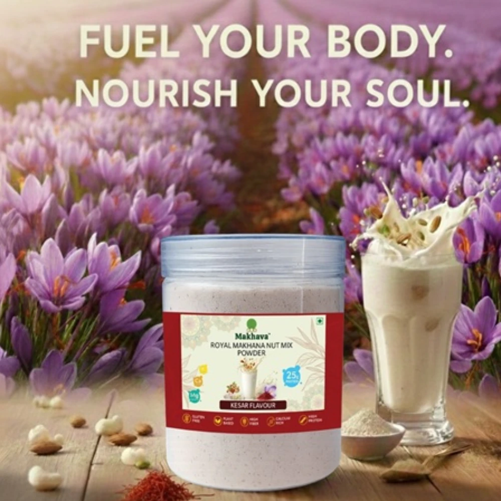 Royal Makhana Nut Mix Powder Kesar Flavour 200 gm