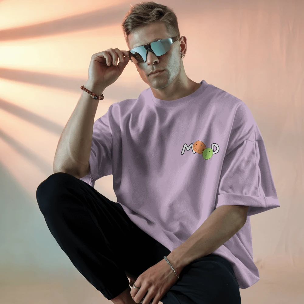 Oversized T-shirt in Dark Lilac Shade