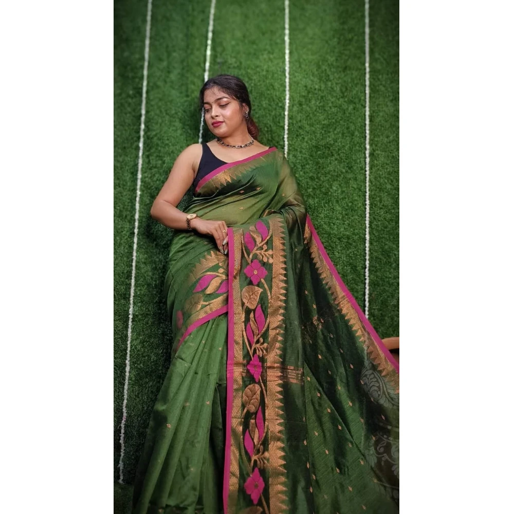 Tissue Kanjivaram Silk (Black)