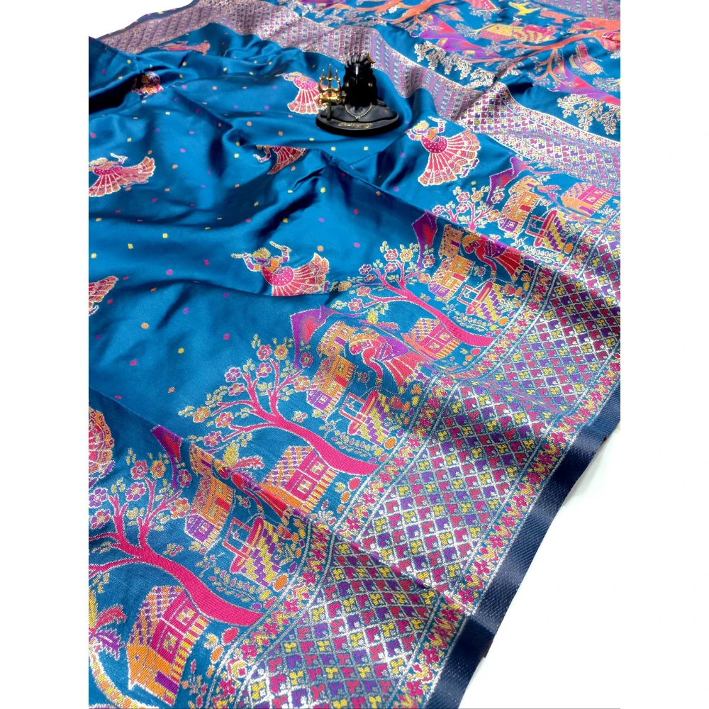 Handloom Maheshwari Cotton Silk (Black)
