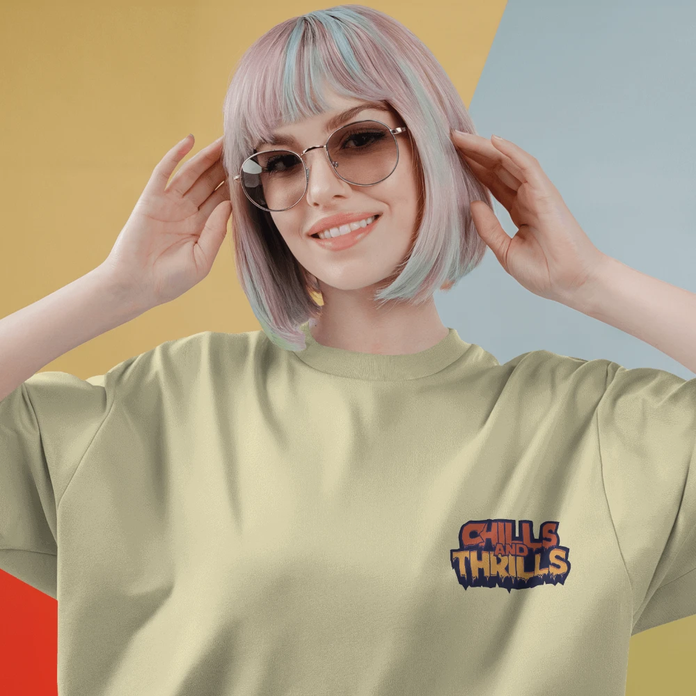 Oversized T-shirt in Beige Shade (S)