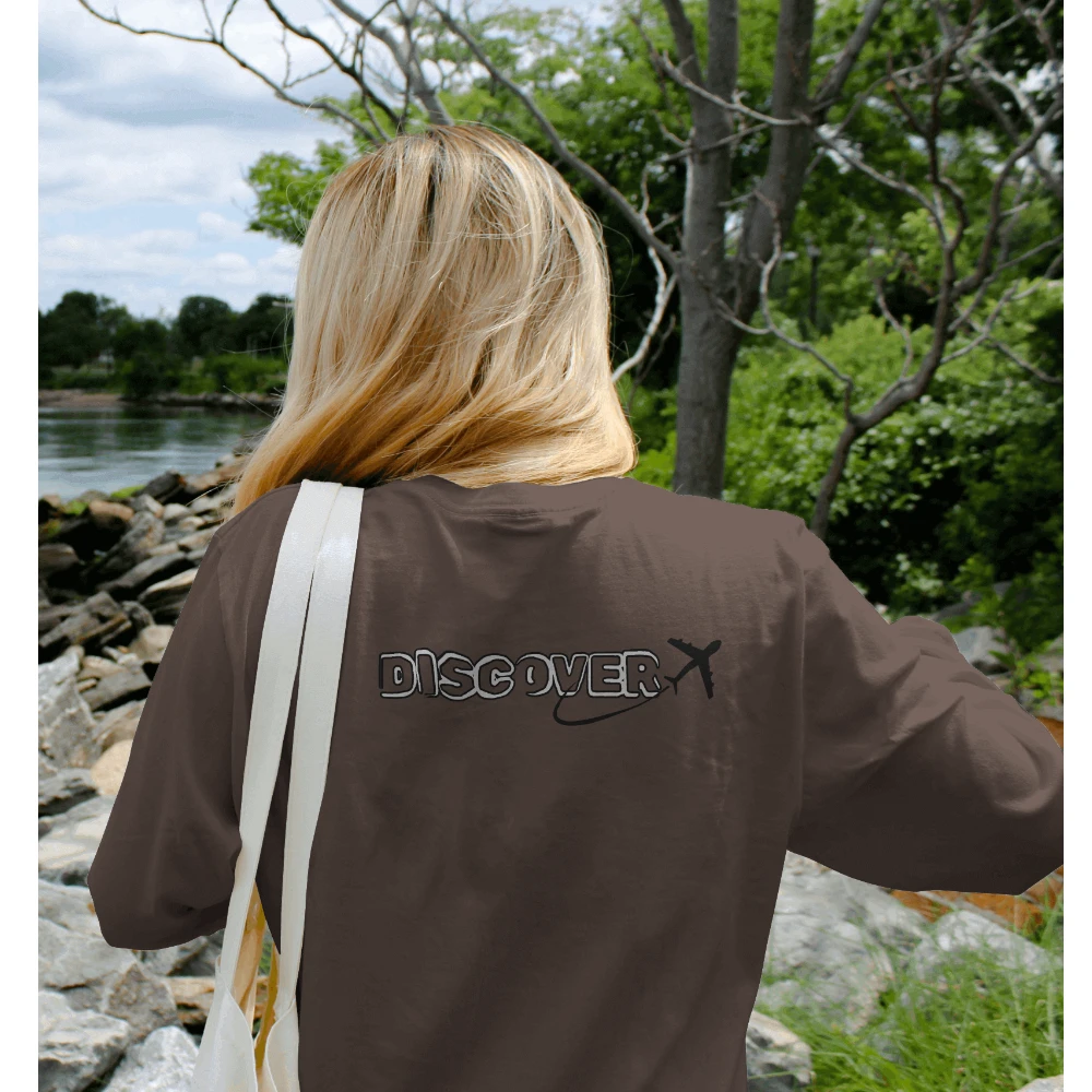 Oversized T-shirt in Muted Chocolate Brown Shade