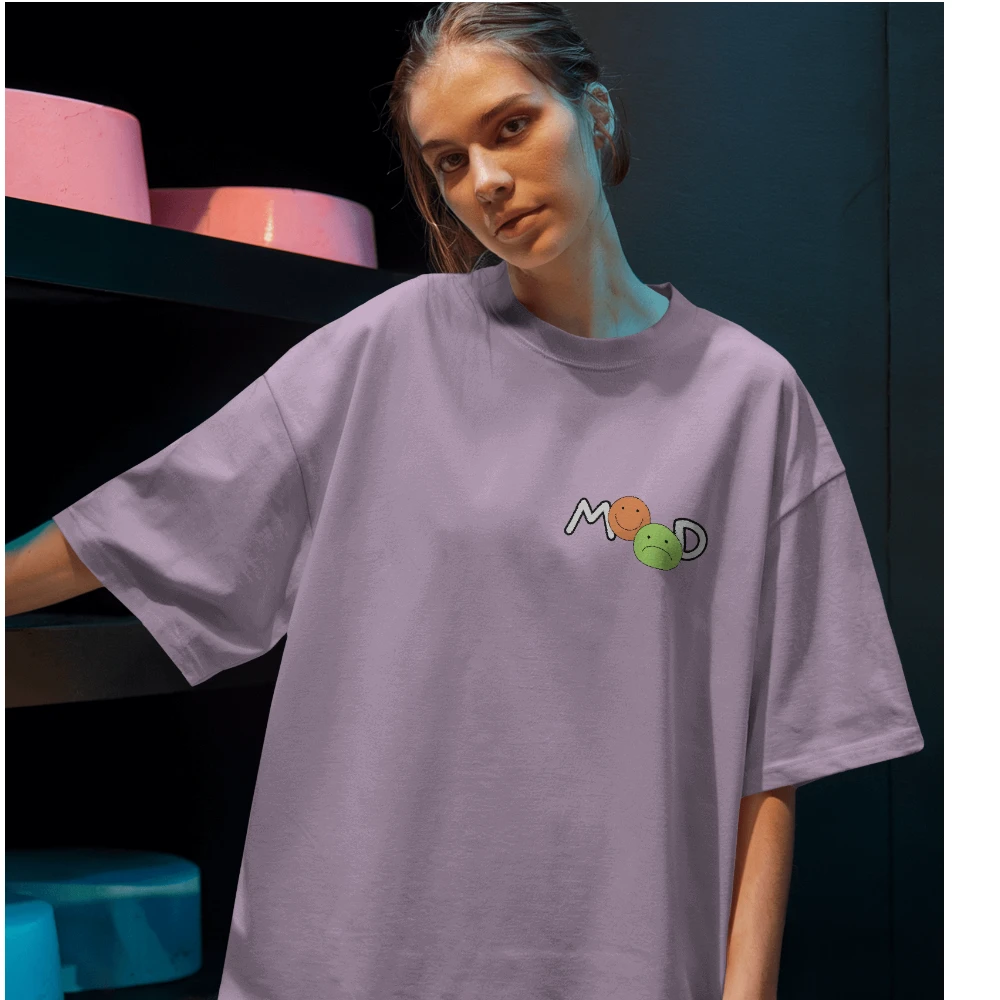 Oversized T-shirt in Dark Lilac Shade