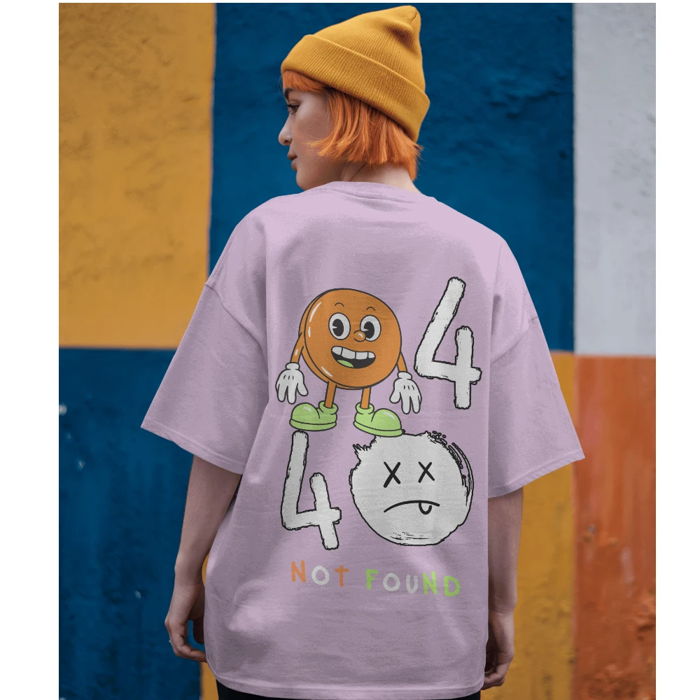 Oversized T-shirt in Dark Lilac Shade (S)