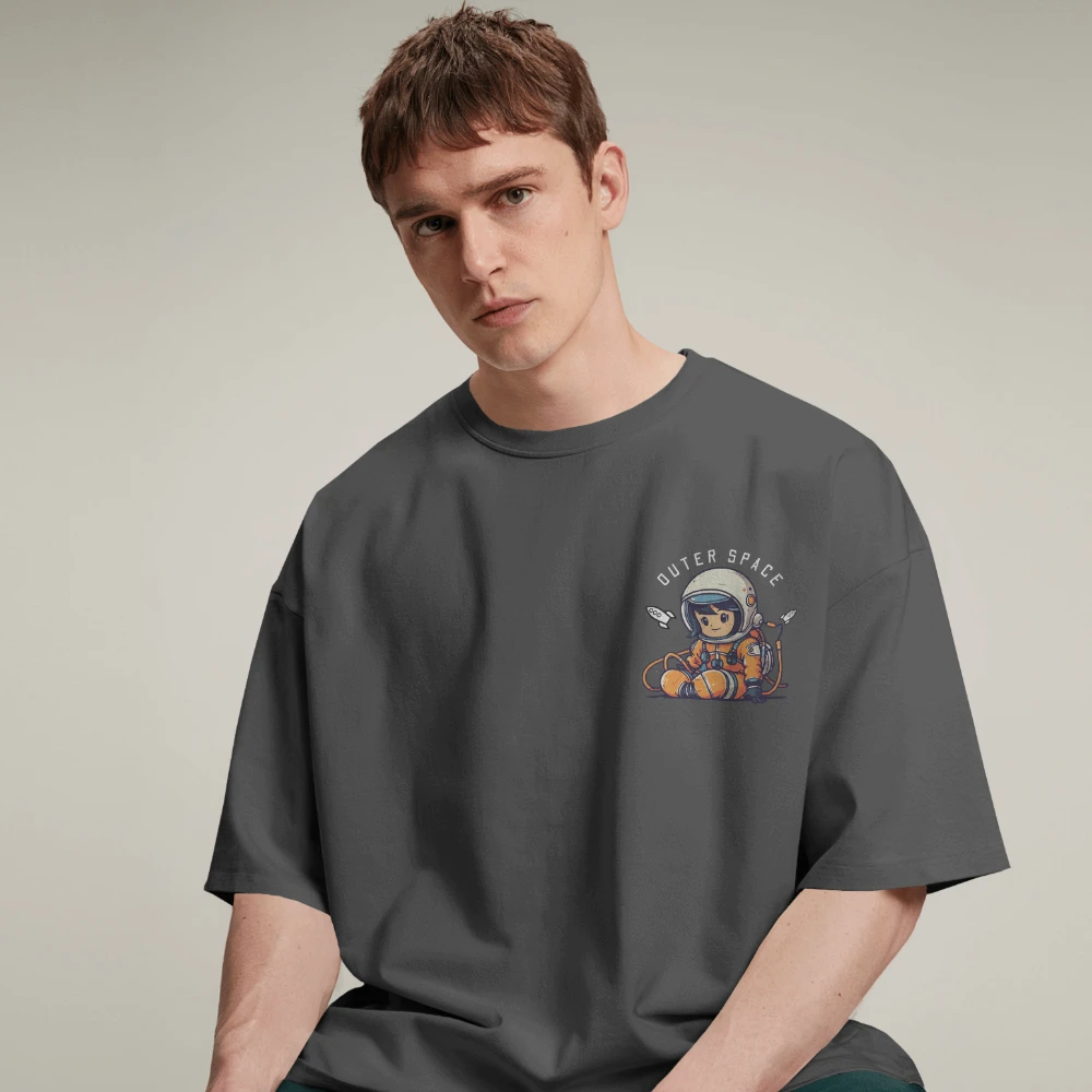 Oversized T-shirt in Dark Charcoal Shade