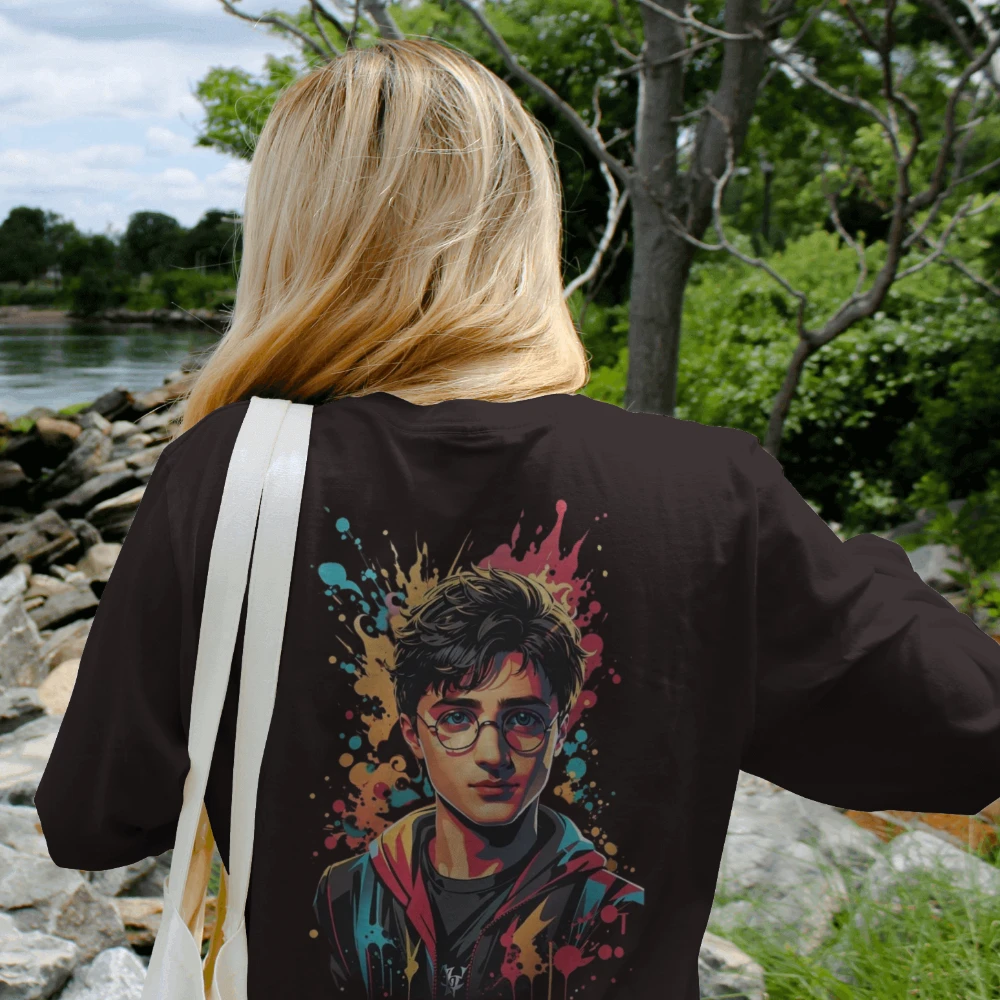 Oversized T-shirt in Chocolate Black Shade