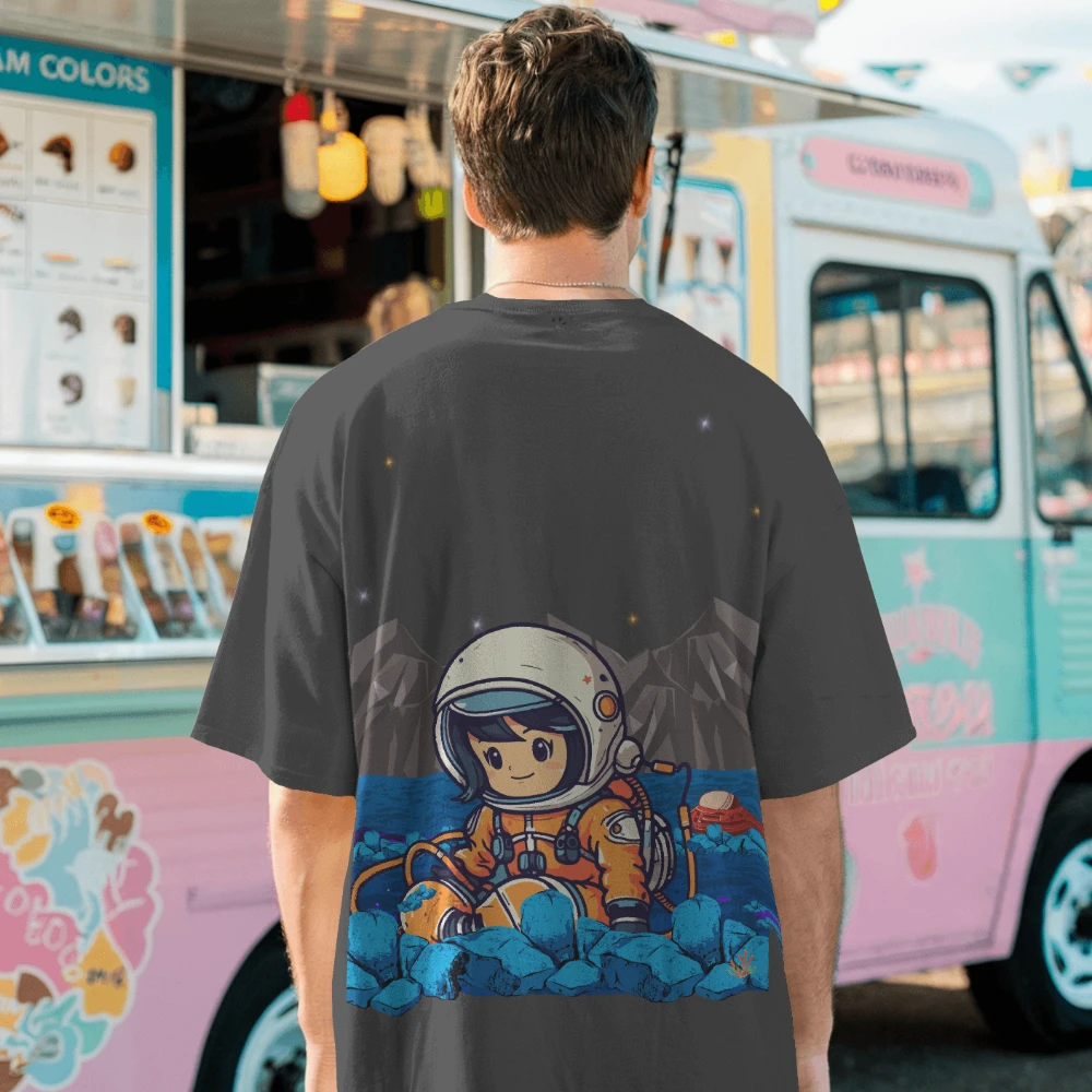 Oversized T-shirt in Dark Charcoal Shade