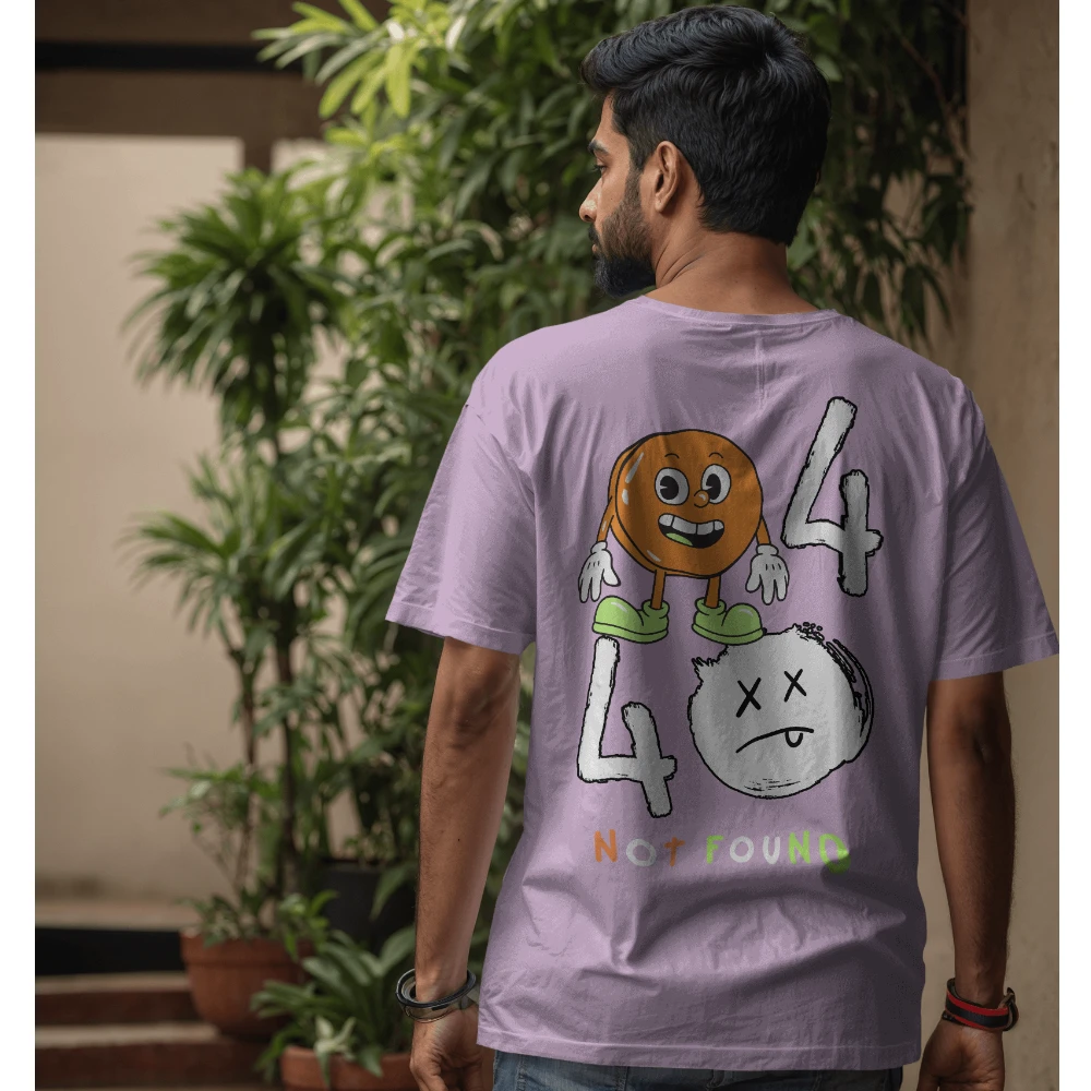 Oversized T-shirt in Dark Lilac Shade (S)