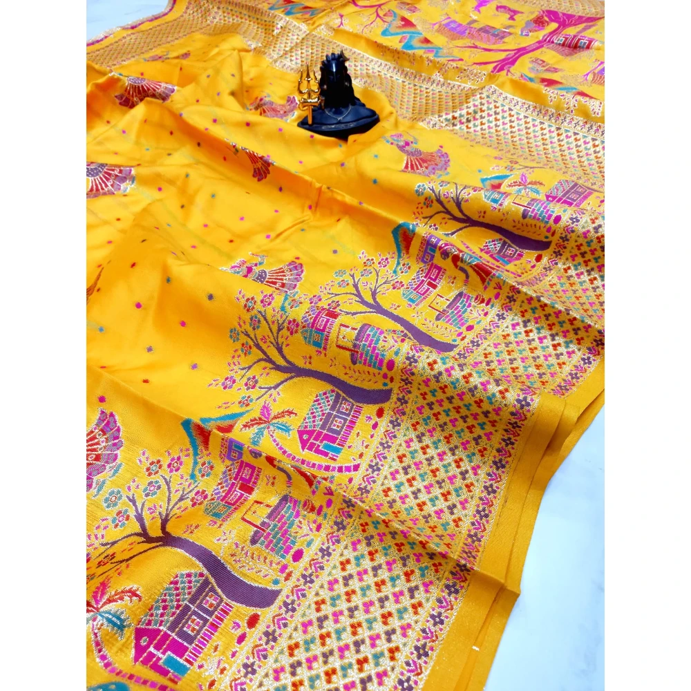 Handloom Maheshwari Cotton Silk (Black)