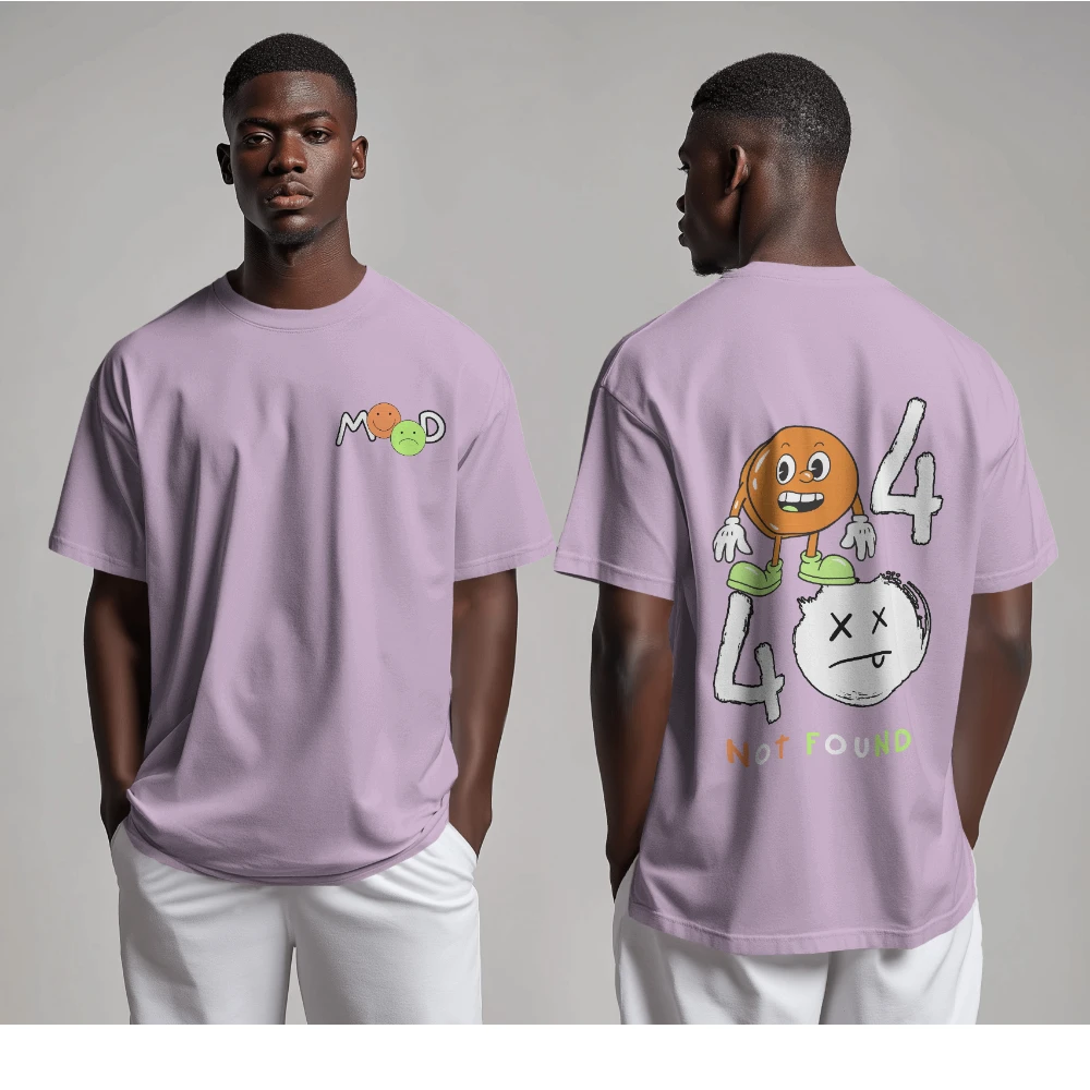 Oversized T-shirt in Dark Lilac Shade (S)